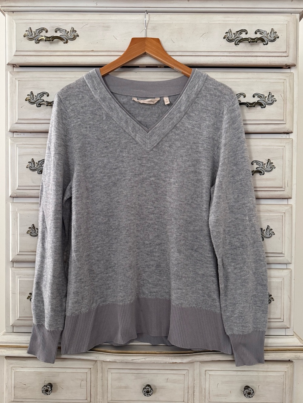 Soft Surroundings Grey Wool Alpaca Sweater